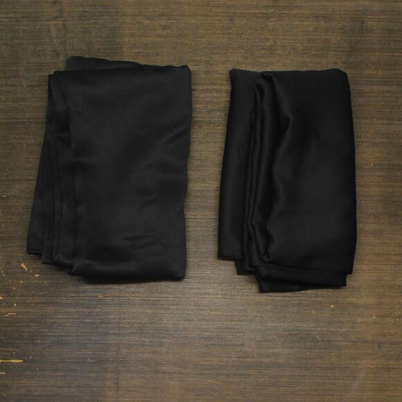 Eclipse Light-Filtering Rod Pocket Set of 2 Curtain Panel Black 52" x 108" - Picture 1 of 7